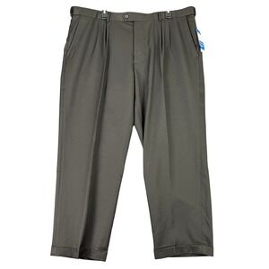 George Baggy Wide Leg Pleated Trousers Workwear Performance Pants Mens 42X30